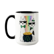 Chats cools avec pot d'or