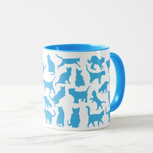 Mug Chats Couleur Bébé bleu (Devant droit)