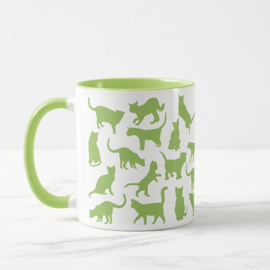 Mug Chats couleur Lime vert (Gauche)