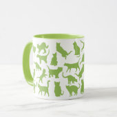 Mug Chats couleur Lime vert (Devant gauche)