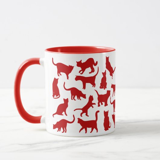 Mug Chats couleur rouge (Gauche)