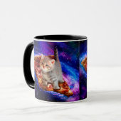 Mug Chats dans la pizza spatiale (Devant gauche)