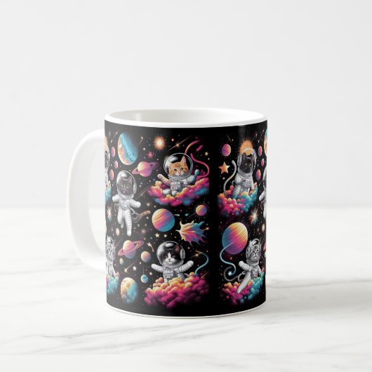 Mug Chats dans l'espace ! (Devant gauche)