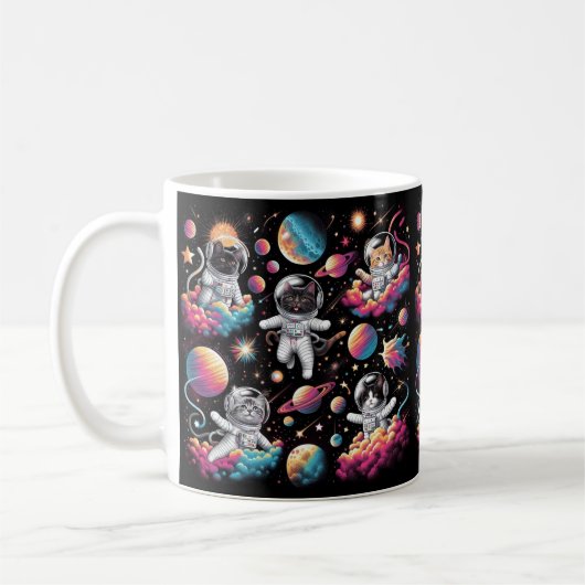 Mug Chats dans l'espace ! (Gauche)