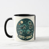 Mug Chats dans l'espace UFO humour drôle kitty (Gauche)