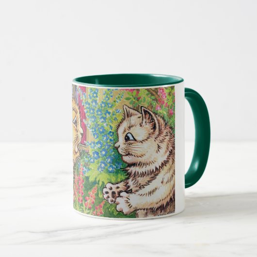 Mug Chats dans un jardin, Louis Wain (Devant droit)