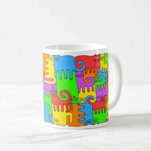 Mug Chats d'arc-en-ciel (Devant droit)