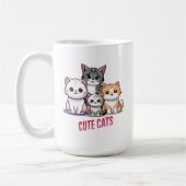 Mug Chats de Dessin Animé Mignons Création pour Amateu (Gauche)