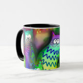 Mug Chats de dessin coloré (Devant gauche)