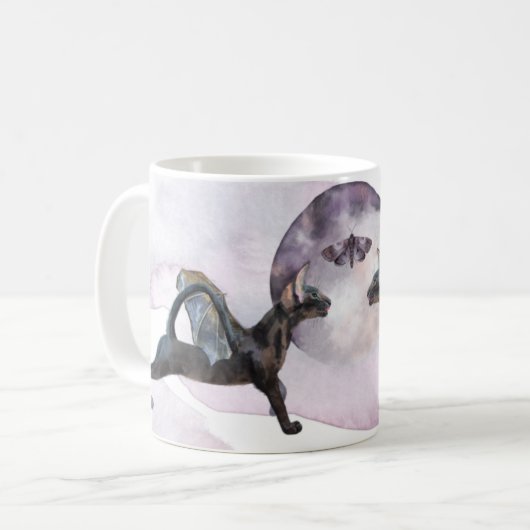 Mug Chats de minuit ailés (Devant gauche)