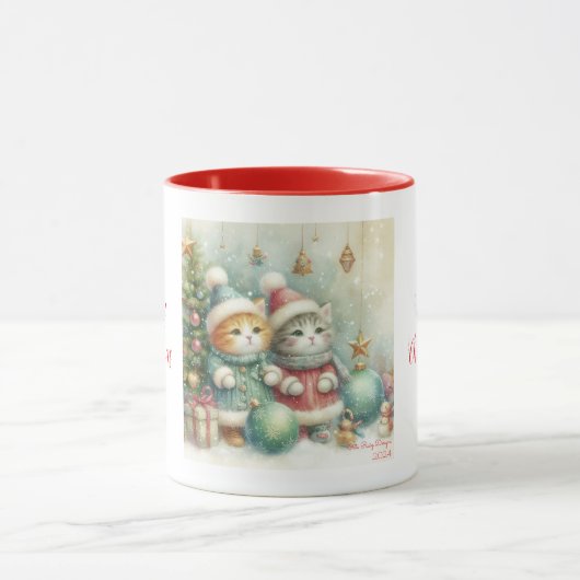 Mug Chats de Noël (Centre)
