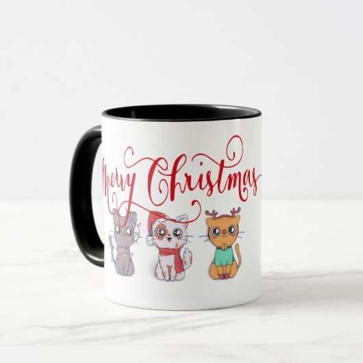 Mug Chats de Noël (Devant gauche)