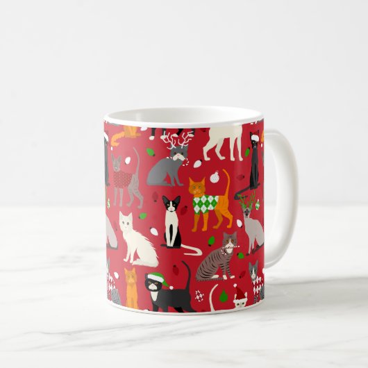 Mug Chats de Noël (Devant droit)