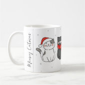Mug Chats de Noël adorables Festives de Noël de Meowy  (Gauche)