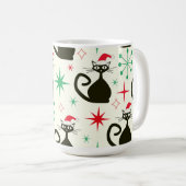 Mug Chats de Noël au style rétro des années 50 Atomiqu (Devant droit)