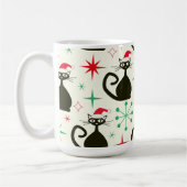 Mug Chats de Noël au style rétro des années 50 Atomiqu (Gauche)