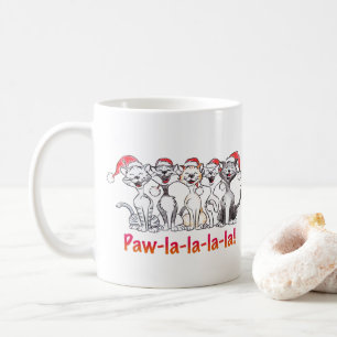Mug Chats de Noël chantant avec des chapeaux de Père N