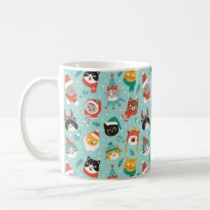 Mug Chats de Noël en Chandails de vacances Motif