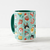 Mug Chats de Noël en Chandails de vacances Motif (Devant gauche)