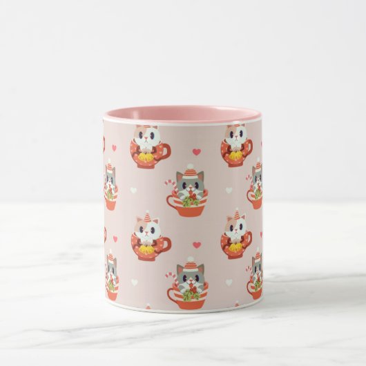 Mug Chats de Noël mignons (Centre)