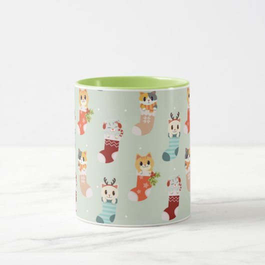 Mug Chats de Noël mignons (Centre)