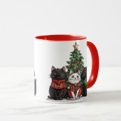 Mug Chats de Noël mignons (Devant droit)