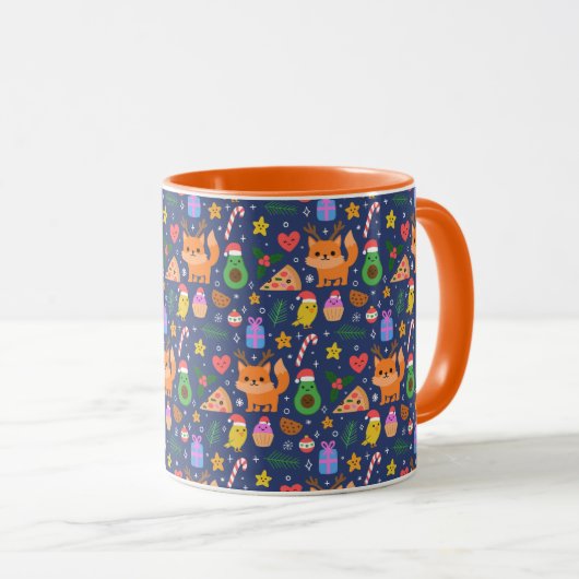 Mug Chats de Noël mignons (Devant droit)