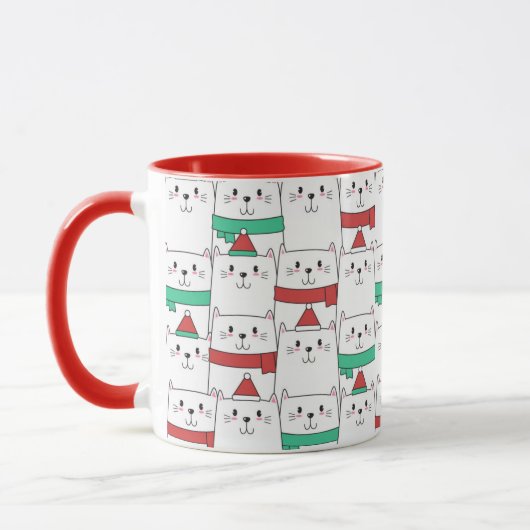 Mug Chats de Noël mignons (Gauche)