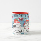 Mug Chats de Noël mignons (Centre)