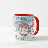 Mug Chats de Noël mignons (Devant droit)