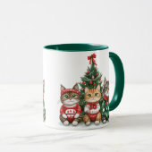 Mug Chats de Noël mignons (Devant droit)