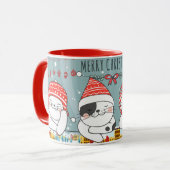 Mug Chats de Noël mignons (Devant gauche)