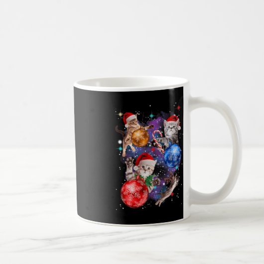 Mug Chats de Noël mignons dans l'espace ornements Grap (Droite)