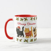 Mug Chats de Noël mignons de fêtes (Gauche)