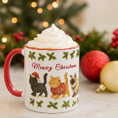 Mug Chats de Noël mignons de fêtes
