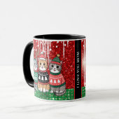 Mug Chats de Noël mignons Je t'aime Maman (Devant gauche)