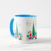 Mug chats de Noël rétro vintage (Devant gauche)