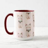 Mug Chats de Noël roses et bleus (Gauche)