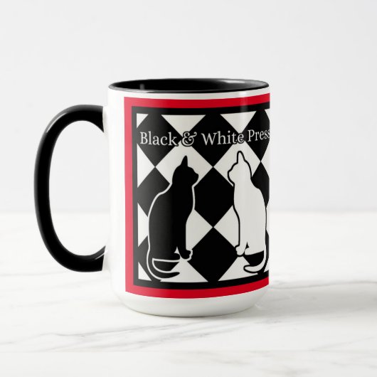 Mug Chats de presse noir et blanc (Gauche)