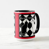 Mug Chats de presse noir et blanc (Devant droit)