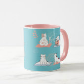 Mug Chats de Yoga Lotus (Devant droit)