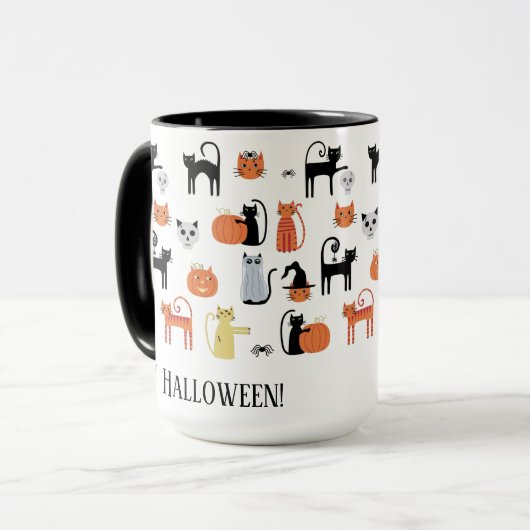 Mug Chats d'Halloween Éffrayants (Devant gauche)