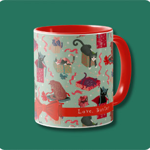 Mug Chats Drôle Dans Les Boîtes De Noël Personnalisées