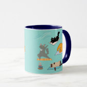 Mug Chats drôles au yoga (Devant droit)