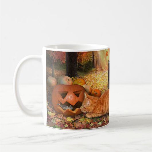 Mug Chats en automne (Gauche)