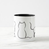 Mug Chats en dessin linéaire (Centre)