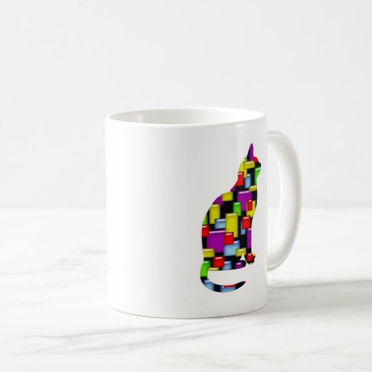 Mug chats en mosaïque (Devant droit)