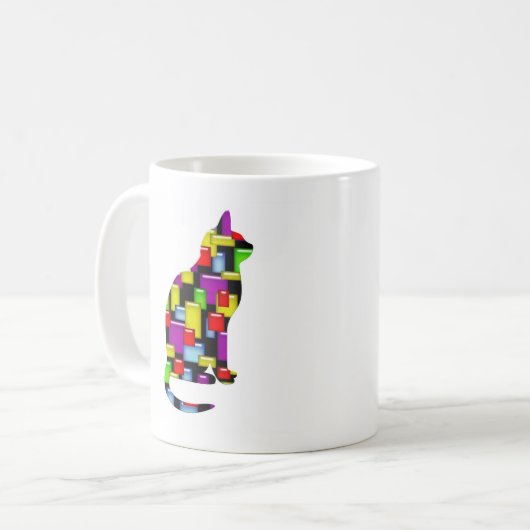 Mug chats en mosaïque (Devant gauche)