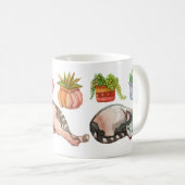 Mug Chats endormis et planteurs succulents (Devant droit)