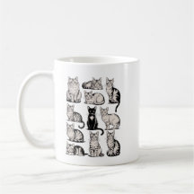 Chats esthétique vintage rétro années 90 Illustrat